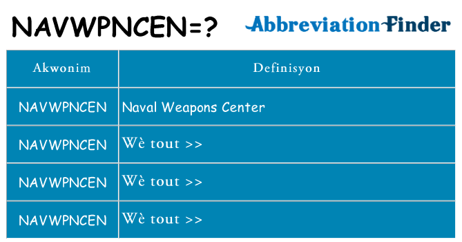 Sa navwpncen, sa kanpe pou