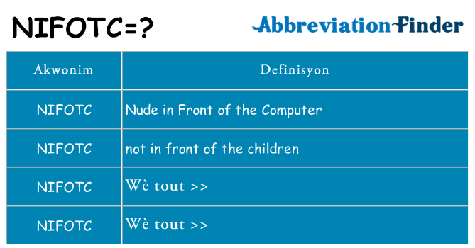 Sa nifotc, sa kanpe pou