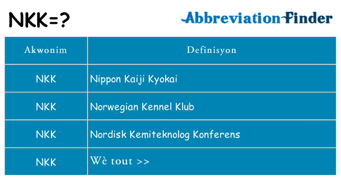 Sa nkk, sa kanpe pou