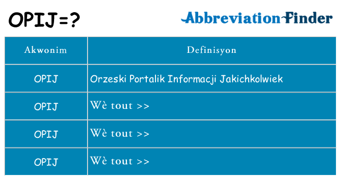 Sa opij, sa kanpe pou