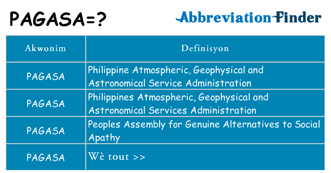 Sa pagasa, sa kanpe pou
