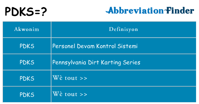 Sa pdks, sa kanpe pou