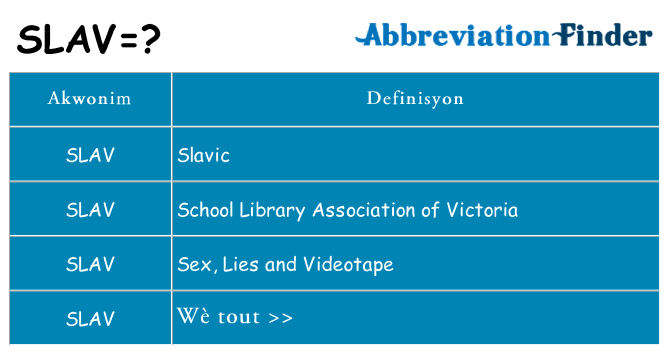 Sa slav, sa kanpe pou