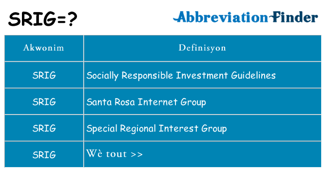 Sa srig, sa kanpe pou