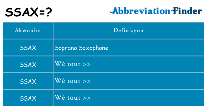 Sa ssax, sa kanpe pou