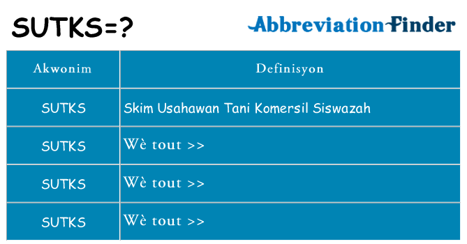 Sa sutks, sa kanpe pou
