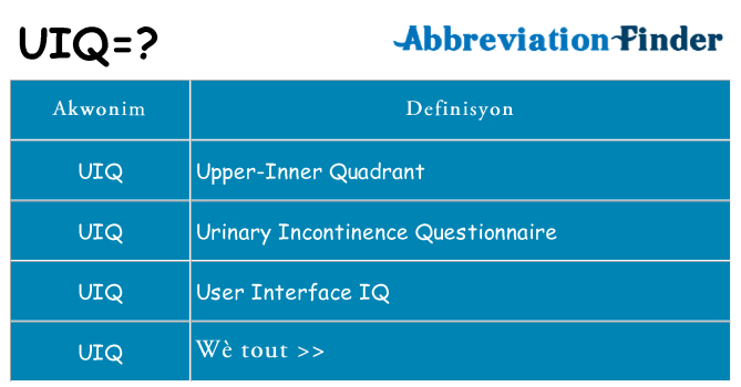 Sa uiq, sa kanpe pou