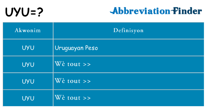 Sa uyu, sa kanpe pou