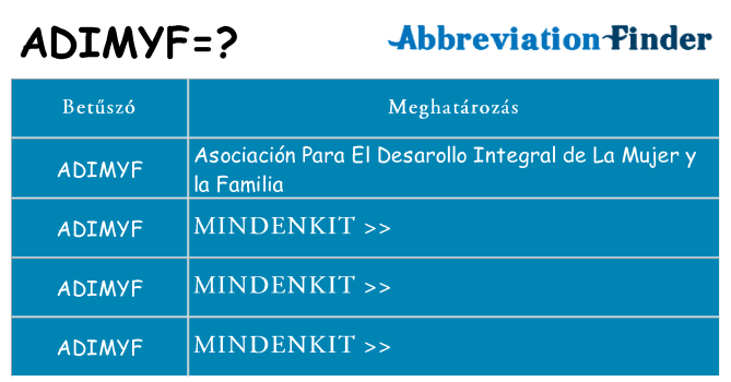 Mi a(z) adimyf állni