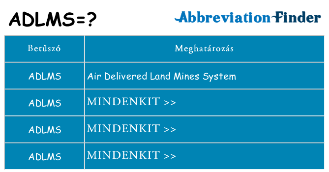 Mi a(z) adlms állni