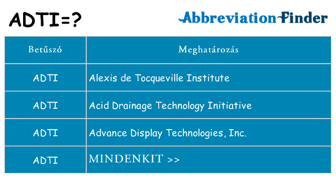 Mi a(z) adti állni