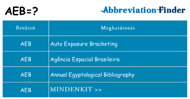 Mi a(z) aeb állni