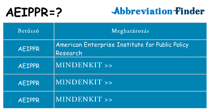 Mi a(z) aeippr állni