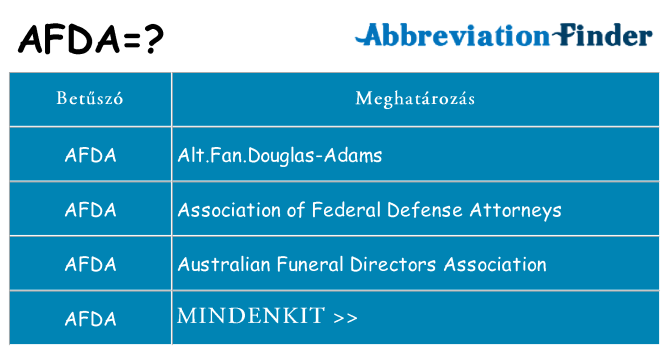 Mi a(z) afda állni