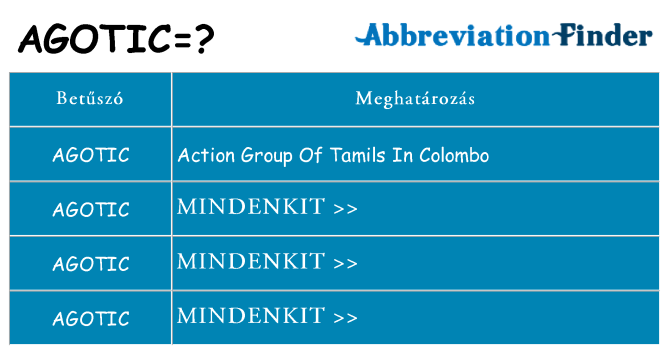 Mi a(z) agotic állni
