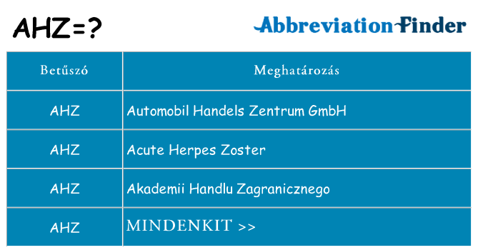 Mi a(z) ahz állni