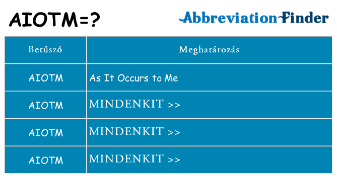 Mi a(z) aiotm állni