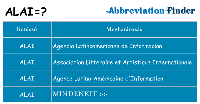 Mi a(z) alai állni