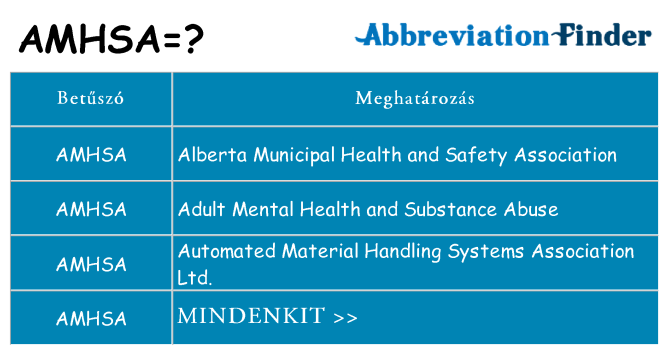 Mi a(z) amhsa állni