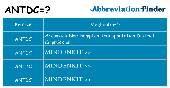 Mi a(z) antdc állni