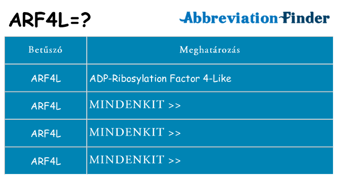 Mi a(z) arf4l állni