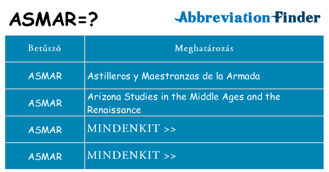 Mi a(z) asmar állni