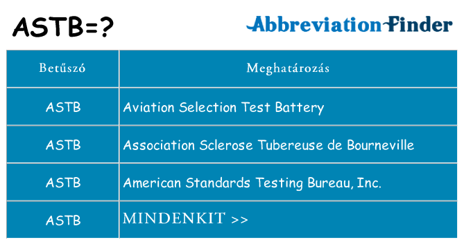 Mi a(z) astb állni