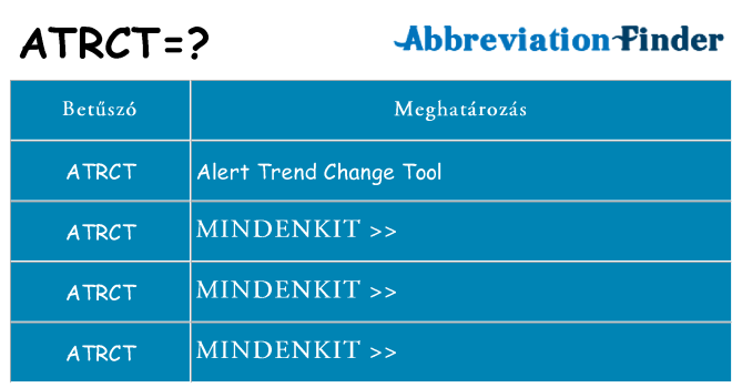 Mi a(z) atrct állni
