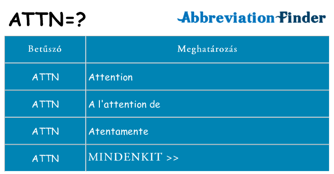 Mi a(z) attn állni