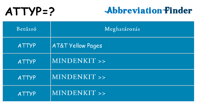 Mi a(z) attyp állni