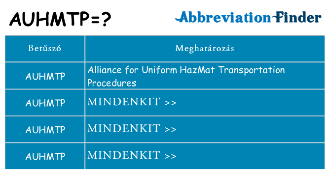 Mi a(z) auhmtp állni