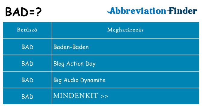 Mi a(z) bad állni