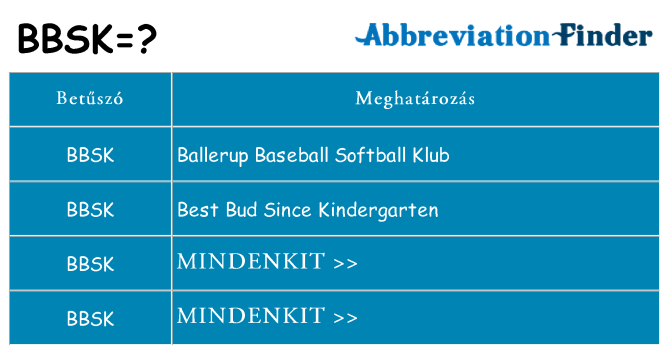 Mi a(z) bbsk állni