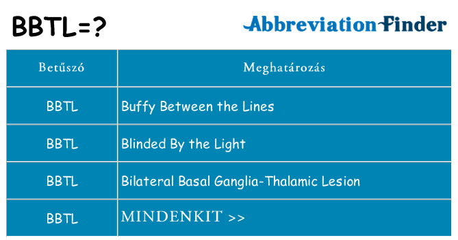 Mi a(z) bbtl állni