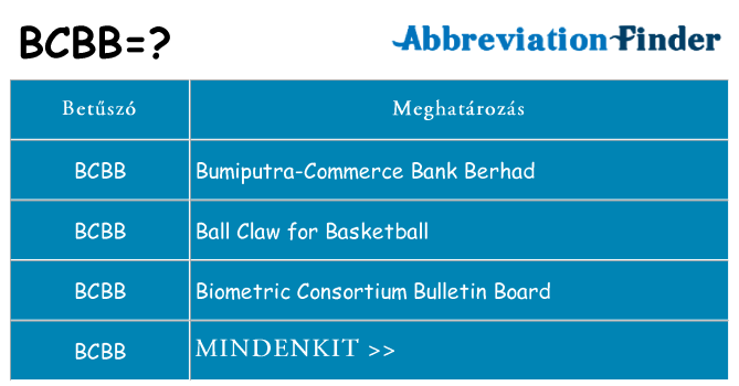 Mi a(z) bcbb állni