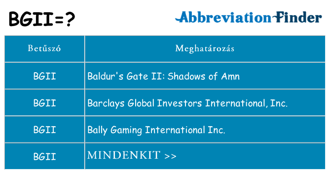 Mi a(z) bgii állni