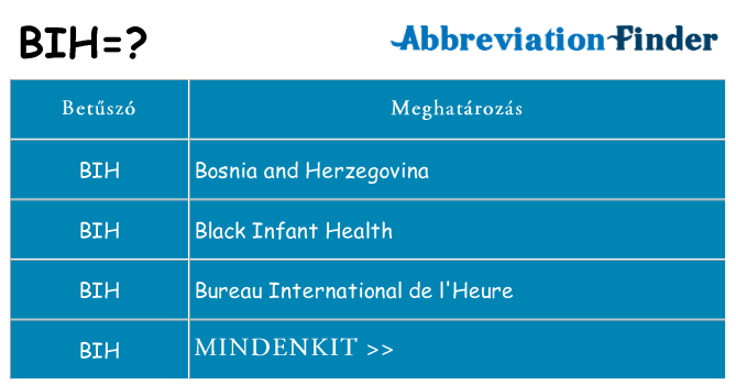 Mi a(z) bih állni