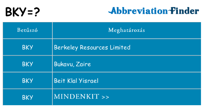 Mi a(z) bky állni