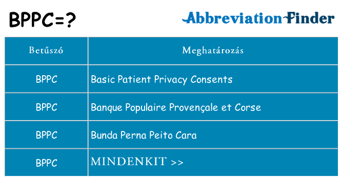 Mi a(z) bppc állni