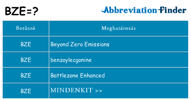 Mi a(z) bze állni