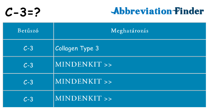 Mi a(z) c-3 állni