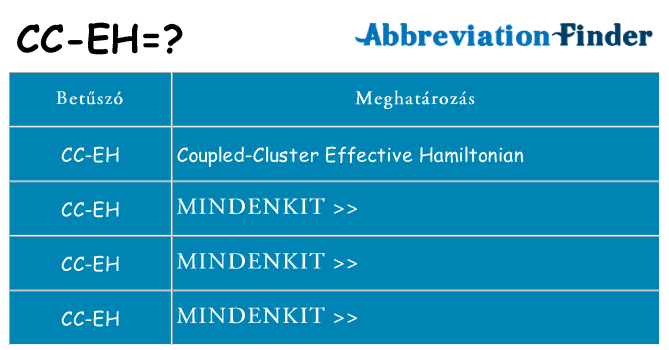 Mi a(z) cc-eh állni