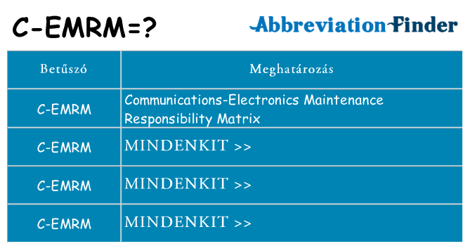Mi a(z) c-emrm állni