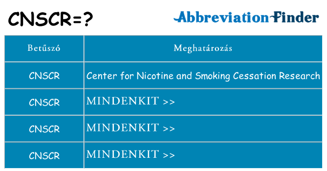 Mi a(z) cnscr állni