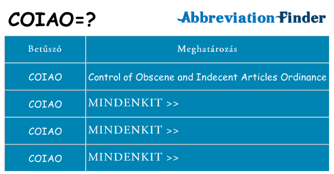 Mi a(z) coiao állni