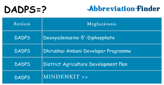 Mi a(z) dadps állni