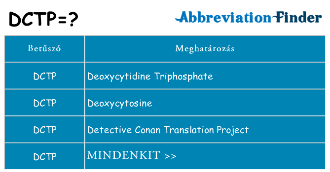 Mi a(z) dctp állni
