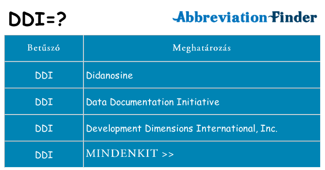 Mi a(z) ddi állni