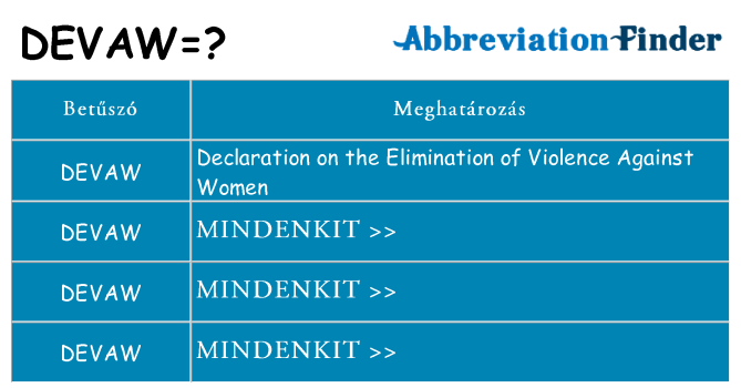 Mi a(z) devaw állni