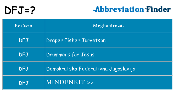 Mi a(z) dfj állni